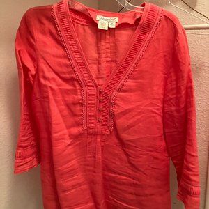 Women's Coral Top, Size Medium